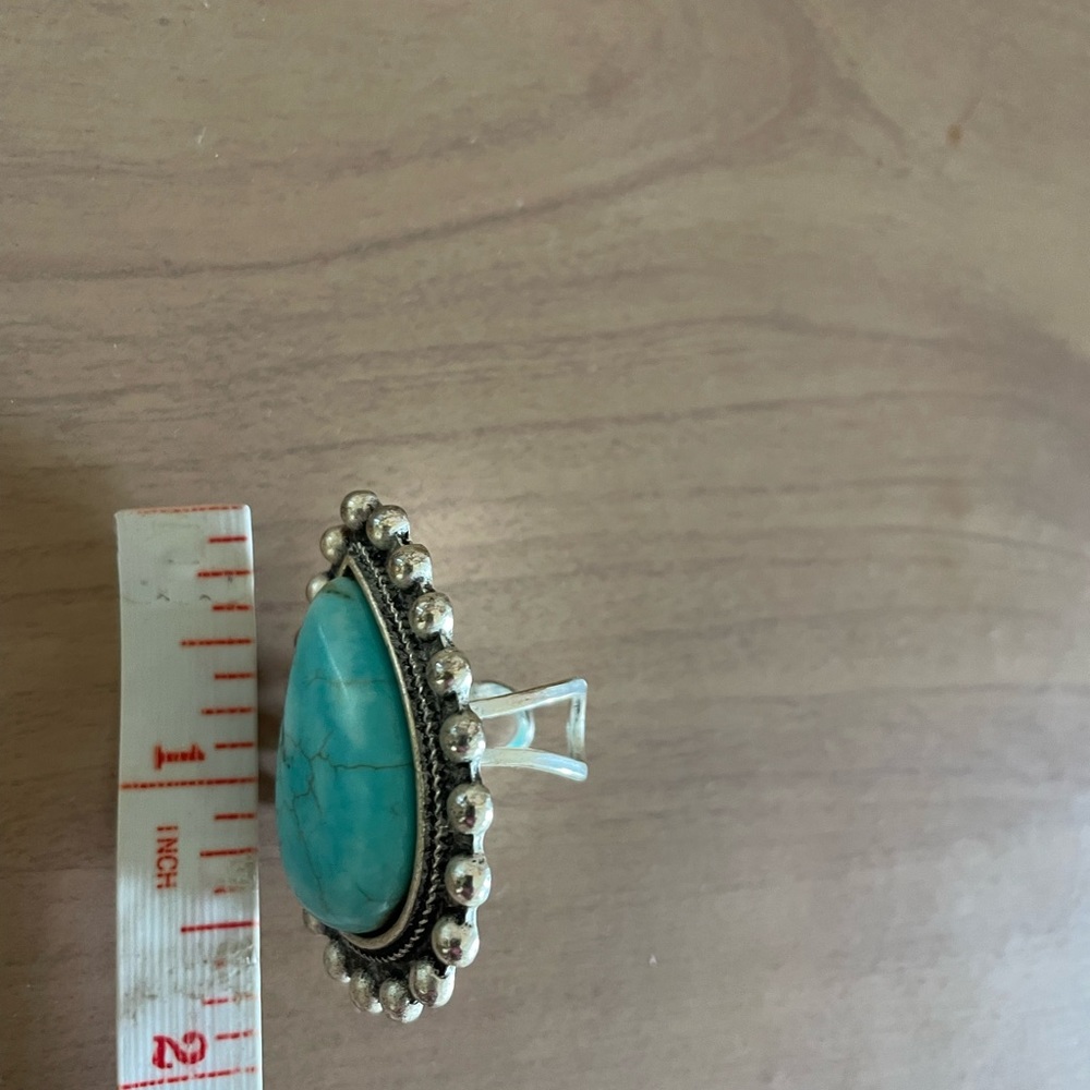 Turquoise & silver ring - Picture 3 of 3